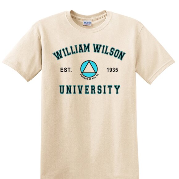 AA Alcoholics Anonymous Theme William Wilson University T-Shirt AA Tee Shirt - Picture 3 of 5